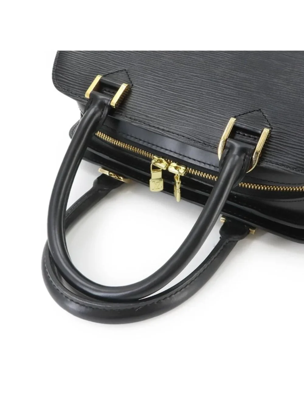 Louis Vuitton Epi Pont Neuf Hand Bag Leather Noir Gold